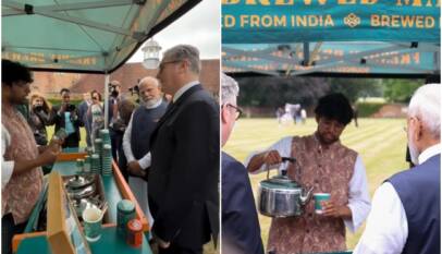 नरेंद्र मोदी - कीर स्टारमर - अखिल पटेल